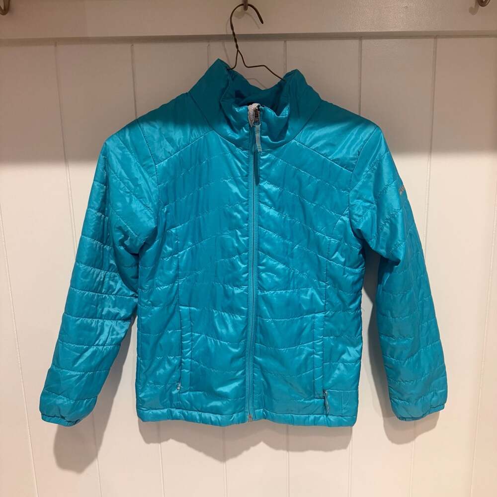 Columbia Omni-Heat Teal Blue Insulated Puffer Jacket Youth Small